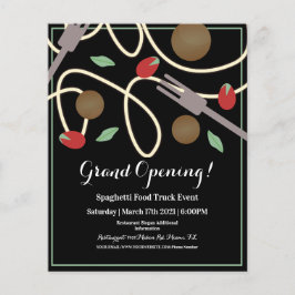 スパゲッティフェスティバルイベントフードトラックフライヤー チラシ