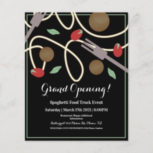 スパゲッティフェスティバルイベントフードトラックフライヤー チラシ