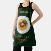 スパゲッティボロネーゼのパスタ麺グルメシェフ エプロン (インサイチュ)