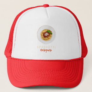 スパゲッティボロネーゼのパスタ麺グルメシェフ キャップ