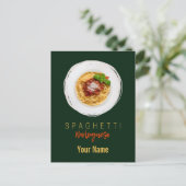 スパゲッティボロネーゼのパスタ麺グルメシェフ シーズンポストカード (スタンド正面)