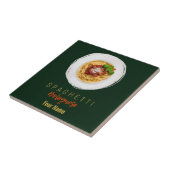 スパゲッティボロネーゼのパスタ麺グルメシェフ タイル (側面)