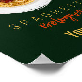 スパゲッティボロネーゼのパスタ麺グルメシェフ ポスター (角)