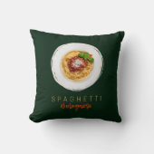 スパゲッティボロネーゼのパスタ麺グルメシェフlugg クッション (正面)
