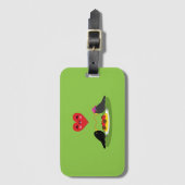 スパゲッティミートボールロマンチックなデート ラゲッジタグ (正面縦)