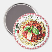 スパゲッティ冷蔵庫磁石の大プレート マグネット (正面/裏面)