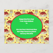 スパゲッティ教室バレンタイン友情カード ポストカード (裏面)