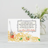 スパゲッティ料理ソースレシピカード 招待状 (スタンド正面)