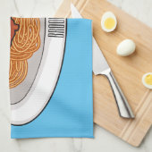 スパゲッティ漫画イラストレーション キッチンタオル (四つ折り)