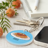 スパゲッティ漫画イラストレーション キーホルダー (正面右)