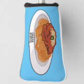 スパゲッティ漫画イラストレーション ゴルフヘッドカバー (回転90)