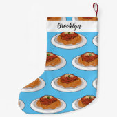 スパゲッティ漫画イラストレーション スモールクリスマスストッキング (裏面)