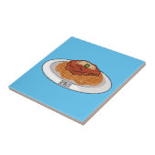 スパゲッティ漫画イラストレーション タイル (側面)