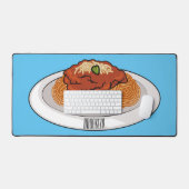 スパゲッティ漫画イラストレーション デスクマット (キーボード&マウス)