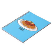 スパゲッティ漫画イラストレーション ノートブック (左側)