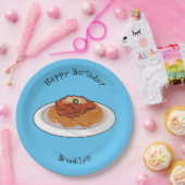 スパゲッティ漫画イラストレーション ペーパープレート (パーティー)