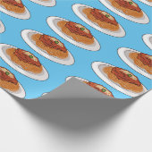 スパゲッティ漫画イラストレーション ラッピングペーパー (角)