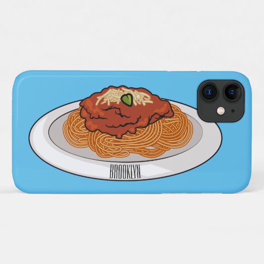 スパゲッティ漫画イラストレーション Case-Mate iPhoneケース (裏面(横))