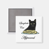 スパゲッティ猫の承認 マグネット (正面/裏面)