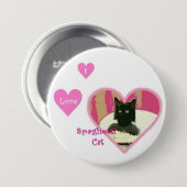 スパゲッティ猫ボタンLRG 缶バッジ (正面&裏面)