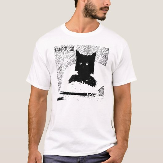 スパゲッティ猫 Tシャツ (正面)