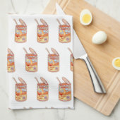 スパゲッティ缶レトロポスター キッチンタオル (四つ折り)