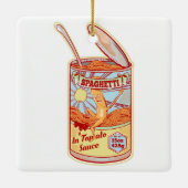 スパゲッティ缶詰の缶 セラミックオーナメント (裏面)