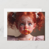 スパゲッティ顔 ポストカード (正面/裏面)