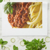 "スパゲッティBolognese"デザインの台所タオル キッチンタオル (折り畳み)