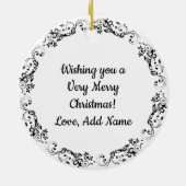 スパゲティおもしろいガグギフトフードクリスマス セラミックオーナメント (裏面)