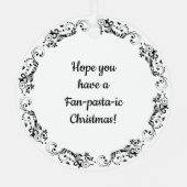 スパゲティおもしろいガグギフトフードクリスマス メタルオーナメント (裏面)