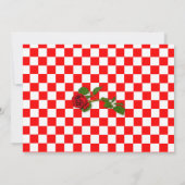 スパゲティイタリアンディナー招待 – 赤/白 招待状 (裏面)