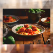 スパゲティイタリアンパスタミートボールトマトソース ウィンドウサイン (シート2)