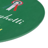 スパゲティイタリアンパーティーキッチン、レストラン、グリーン カッティングボード (角)