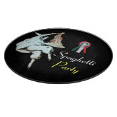 スパゲティイタリアンパーティーキッチン、レストラン、ブラック カッティングボード (角)