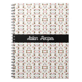 スパゲティカッコいいミートボールパターン ノートブック