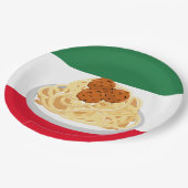 スパゲティクールミートパーティー ペーパープレート (アングル)