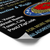 スパゲティスタイリッシュディナー資金集めイベント ポスター (角)