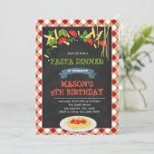 スパゲティディナーパーティの招待状 招待状 (スタンド正面)