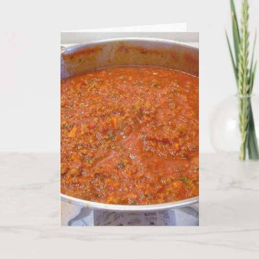 スパゲティディナー料理フードイタリアンソース カード (正面)