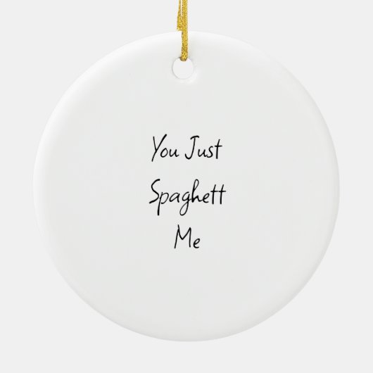 スパゲティパーソナライズされたクリスマス セラミックオーナメント (裏面)