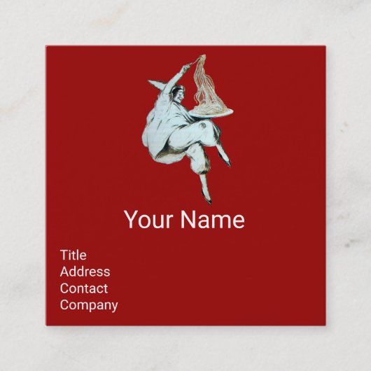 スパゲティパーティーイタリアンキッチンレストランレッド スクエア名刺 (正面)