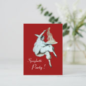 スパゲティパーティーイタリアンキッチンレストランレッド ポストカード (スタンド正面)