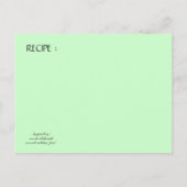 スパゲティパーティーイタリアンキッチン、レストランレシピ インビテーションポストカード (裏面)