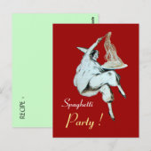 スパゲティパーティーイタリアンキッチン、レストランレシピ ポストカード (正面/裏面)