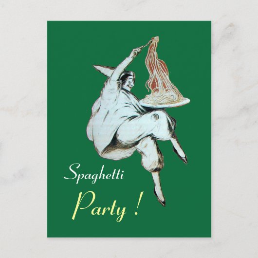 スパゲティパーティーイタリアンキッチン、レストランレシピ ポストカード (正面)