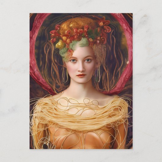 スパゲティユニークドレス ポストカード (正面)