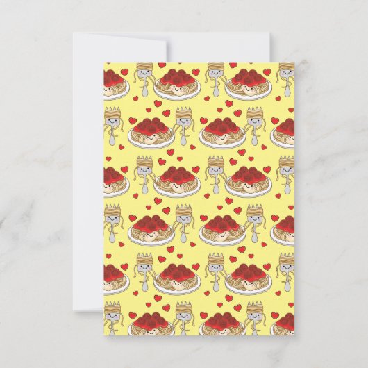 スパゲティ教室バレンタインフレンドシップカード サンキューカード (裏面)