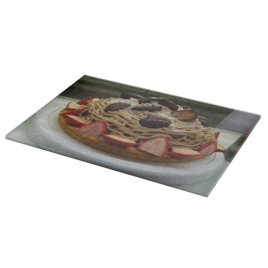 スパゲティ日本の&ストロベリーケーキ カッティングボード (角)