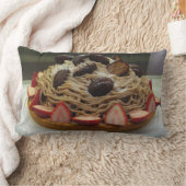 スパゲティ日本の&ストロベリーケーキ ランバークッション (ブランケット)